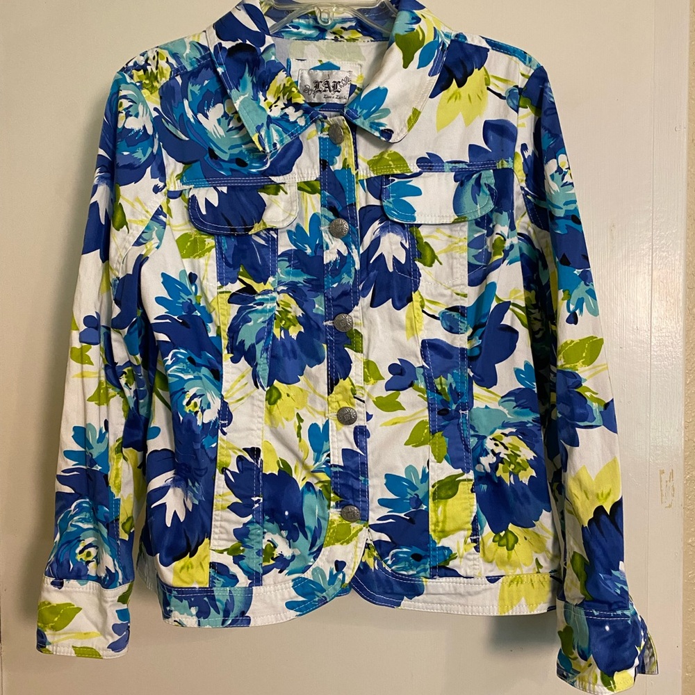 LAL Live a Little Floral Jacket Large